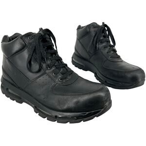 Men's Black Leather Nike Air Max Goadome ACG Boots Sneakers Sz 11M 865031-009